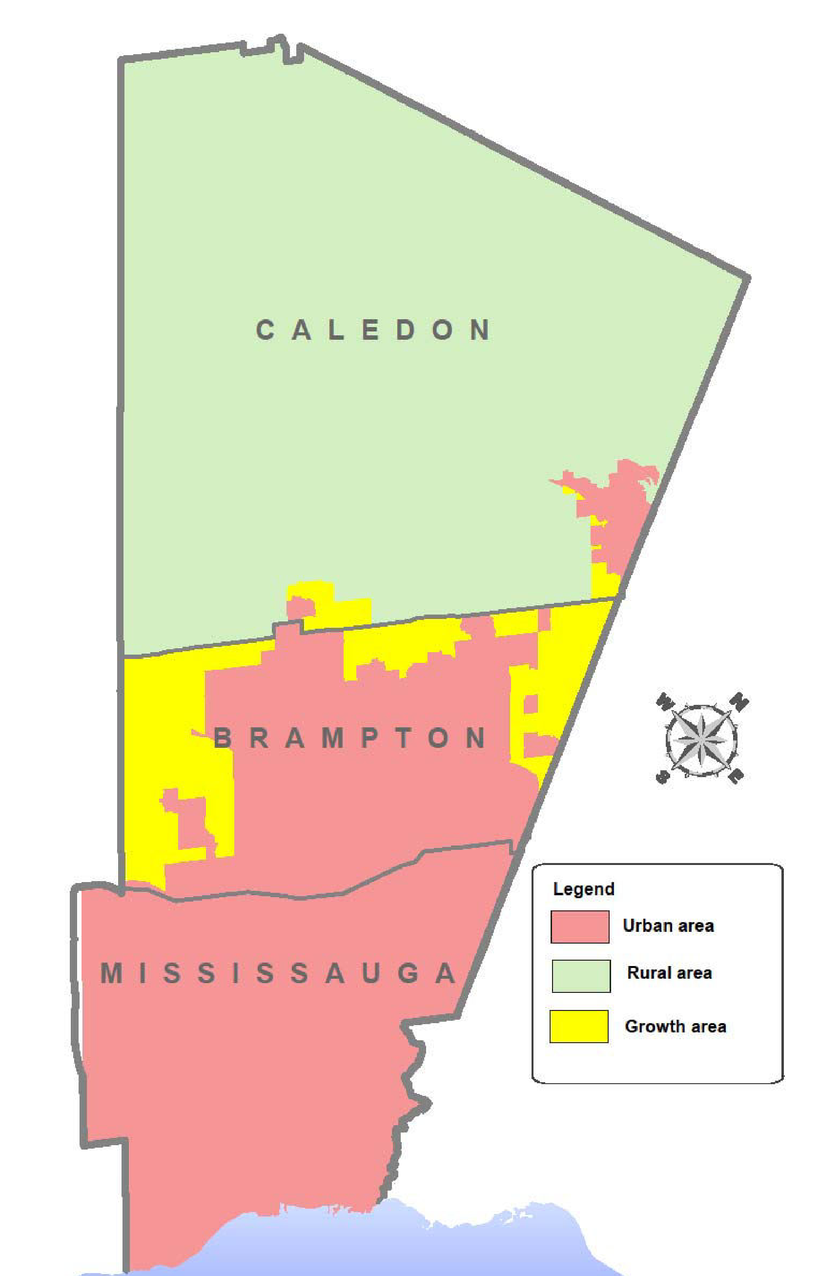 Urban and Rural Areas in Peel Region